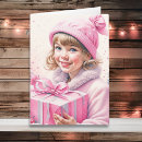 Search for little girl christmas cards Retro