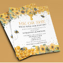 Search for sunflower gender reveal invitations Honey