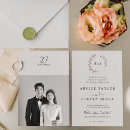 Search for front and back invitations Black and white