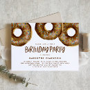 Search for chocolate birthday invitations Doughnut