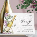 Search for womens 30th birthday invitations Champagne