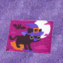 Search for vintage halloween black cat postcards Bat