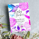 Search for purple and teal baby shower invitations White