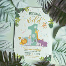 Search for jungle wild one invitations First