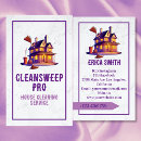 Search for cleaning service logo business cards Janitorial