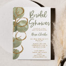 Search for green and gold bridal shower invitations Elegant