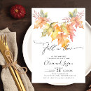 Search for fall in love engagement party invitations Modern minimalist