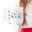 Search for bright colours mugs Merry christmas