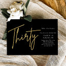 Search for simple 30th birthday invitations Minimalist design