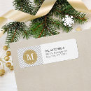 Search for gold chevron return address labels Modern
