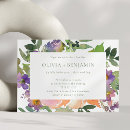 Search for purple watercolor wedding invitations Simple