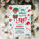 Search for elf birthday invitations Christmas birthday party