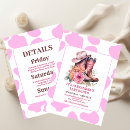 Search for cowboy hens party invitations Blush pink