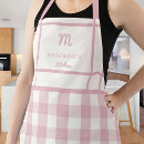 Search for pink gingham aprons Mother