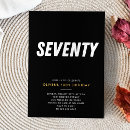 Search for seventy birthday invitations Chic
