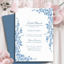 Search for vintage brunch invitations Dusty blue