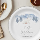 Search for polar bear plates Winter baby shower