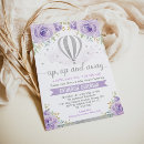 Search for purple hot air balloon baby shower invitations Adventure