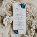 Search for navy blue wedding menus Botanical