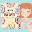 Search for two sweet donut birthday invitations Kids