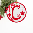 Search for letters christmas tree decorations Red