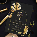 Search for great gatsby birthday invitations Black and gold