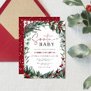 Search for santa baby shower invitations Greenery