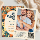 Search for navy blue orange wedding invitations Boho