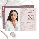 Search for pink 30th birthday invitations Elegant