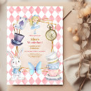 Search for wonderland birthday invitations Tea party