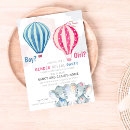 Search for elephant gender reveal invitations Watercolor