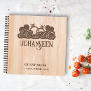 Search for wood wedding guest books Bride and groom