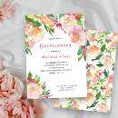 Search for blush pink floral birthday invitations Pink and gold