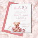 Search for love bear invitations Pink