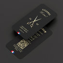 Search for red and gold business cards Hair stylist