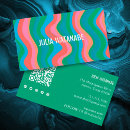 Search for waves business cards Retro