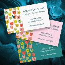 Search for funny cat business cards Colourful