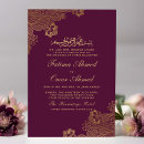 Search for plum and gold wedding invitations Vintage