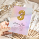 Search for girls 3rd birthday invitations For her