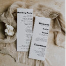 Search for elegant wedding programs Simple order of service