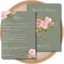 Search for blush and sage green wedding menus Elegant