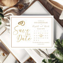Search for 50th anniversary save the date postcards Gold