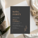 Search for foliage birthday invitations Black and white