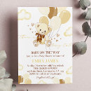 Search for brown teddy bear baby shower invitations Watercolor