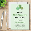 Search for clover baby shower invitations Lucky little shamrock
