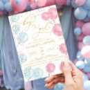 Search for confetti gender reveal invitations Watercolor