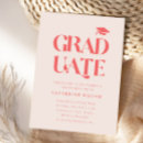 Search for pink graduation invitations Bold