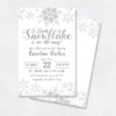 Search for winter wonderland snowflakes invitations Silver glitter