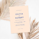 Search for peach and blue wedding invitations Modern
