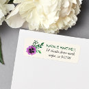 Search for pansy flower return address labels Elegant